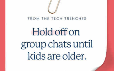 Hold Off on Group Chats Until Kids Are Older
